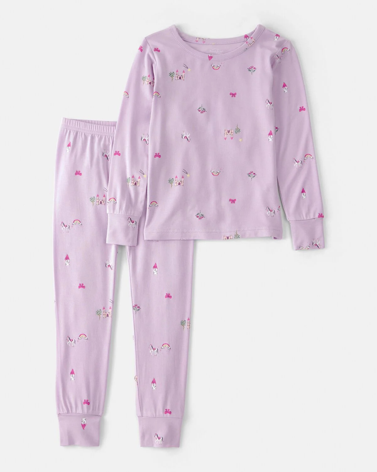 Toddler Girl Fairytale PurelySoft 2-Piece Pajama Set - Purple | Carter's Inc