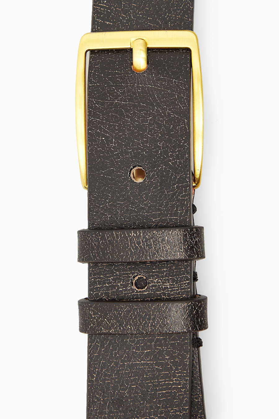 CRACKED LEATHER BELT - DARK BROWN - COS | COS (EU)