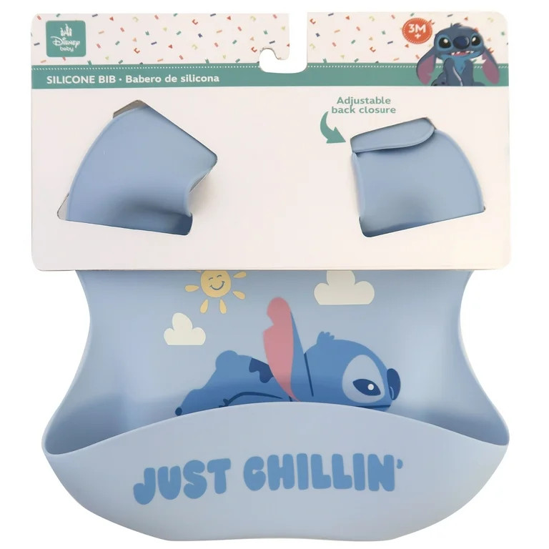 Disney Stitch Silicone Infant Unisex Bib - Walmart.com | Walmart (US)