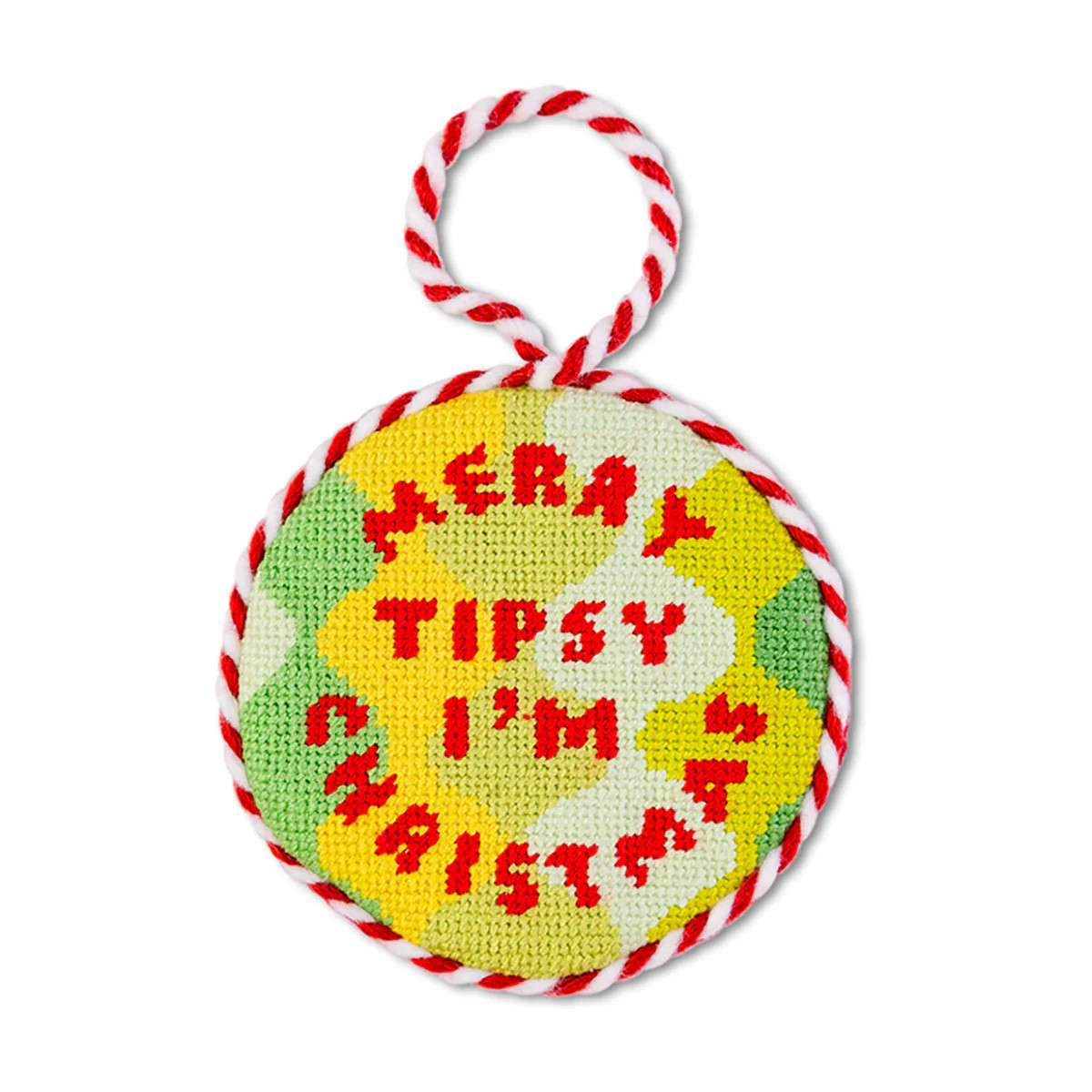 Furbish Studio Needlepoint Ornament - Merry Tipsy | Furbish Studio