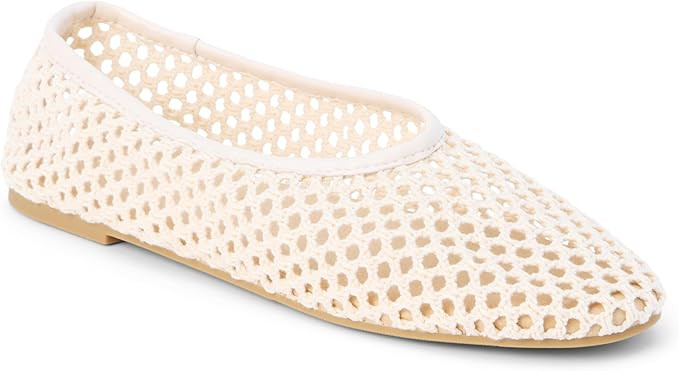 Coconuts by Matisse Womens Marta Mesh Ballet Flats Casual - White | Amazon (US)
