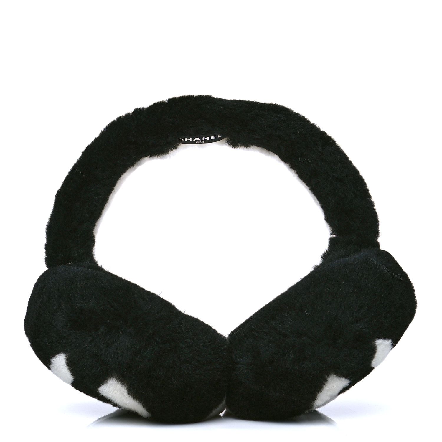 CHANEL

Shearling CC Bi-Color Ear Muffs White Black | Fashionphile