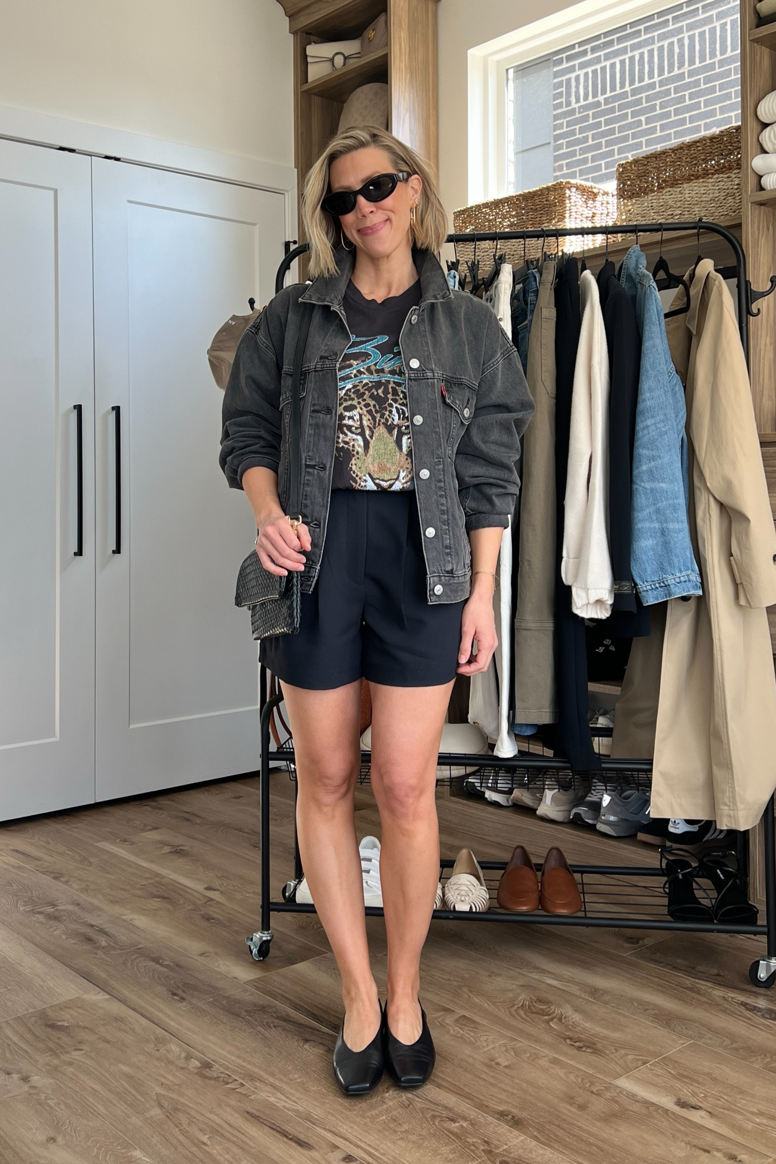 Wearing 26 shorts, small graphic tee, medium denim jacket, 7.5 flats (sized down 1/2)

#LTKfindsunder50 #LTKstyletip #LTKfindsunder100