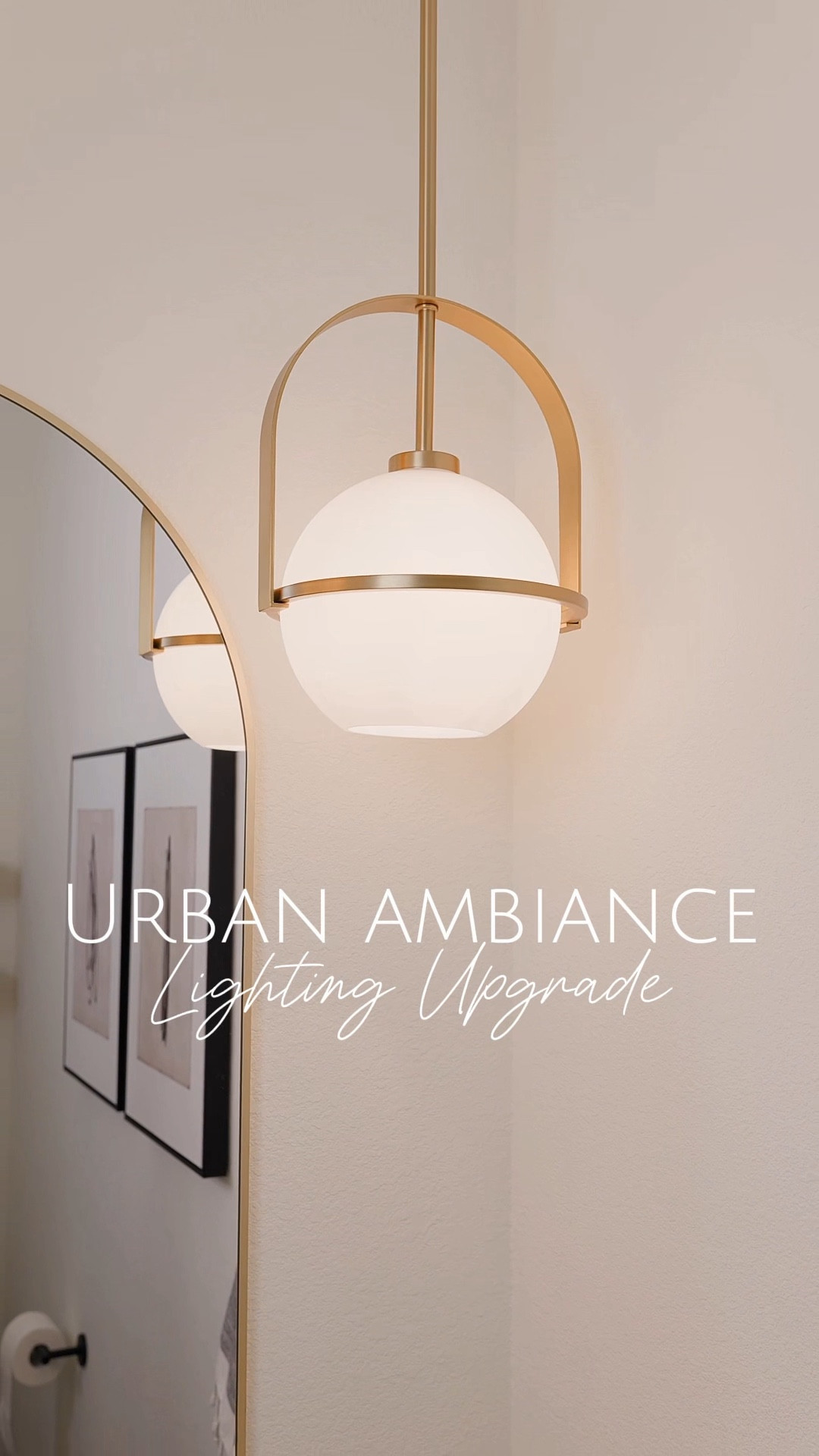 Lighting Upgrade ✨
This one simple change completely transformed our half bath. I was ready for a more modern bathroom lighting look, instead of going with a traditional vanity fixture, I decided to have a little fun with the design.
I sourced these two pendant lights from Urban Ambiance, and they make such a statement. With our high ceilings, the hanging pendants fill the vertical space beautifully and add the perfect touch of modern elegance.
It’s amazing how the right bathroom light fixture can elevate the entire space.

#urbanambiance #ad #BathroomLighting #HalfBathDesign #ModernBathroom #PendantLighting #HomeDecorIdeas #InteriorDesign #LightingDesign #HomeUpgrade #BathroomInspo

#LTKHome