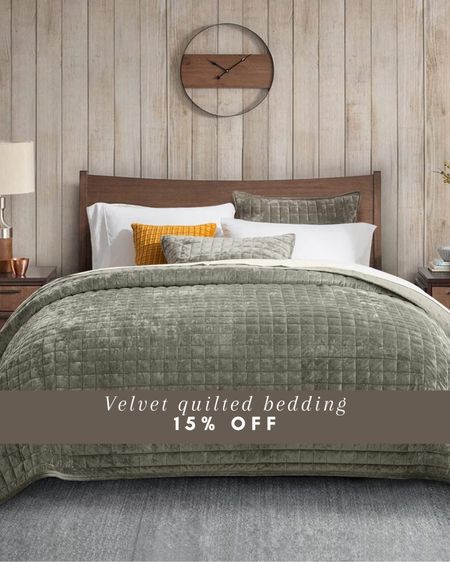 Lightweight, quilted velvet bedding! This olive color is absolutely gorgeous. I love this to add texture to your bedding. On sale now 👏🏼

Velvet bedding, comforter, quilted bedding, bedding textiles, bedding texture, bedding layers, Amazon sale, Amazon deal, daily deal, sale, sale find, sale alert, Bedding, guest room, primary bedroom, bedroom, bedroom styling, curated spaces, shoppable inspo, bedroom inspiration, Modern home decor, traditional home decor, budget friendly home decor, Interior design, look for less, designer inspired, Amazon, Amazon home, Amazon must haves, Amazon finds, amazon favorites, Amazon home decor #amazon #amazonhome 

#LTKSaleAlert #LTKFindsUnder100 #LTKHome