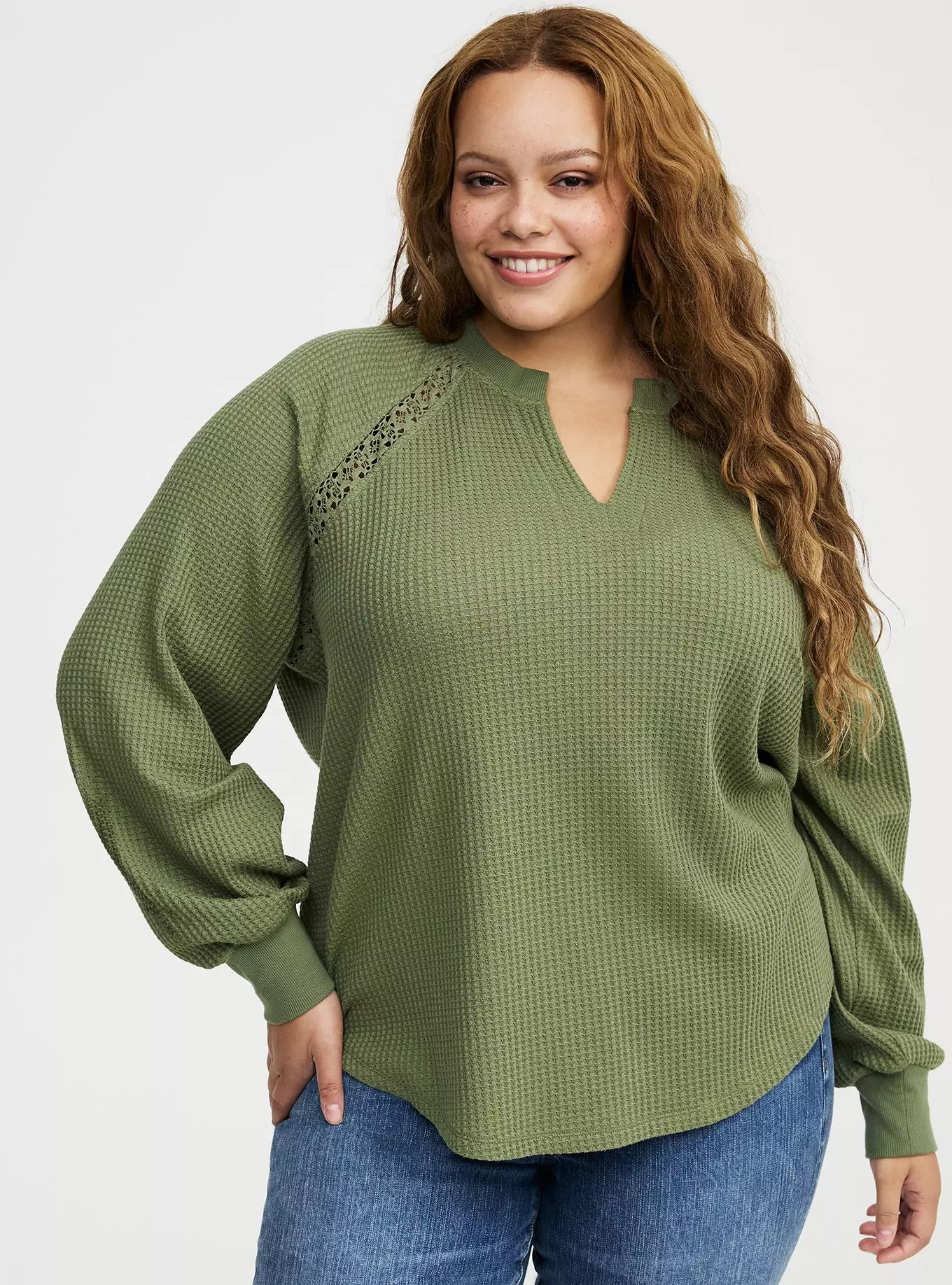 Waffle Crochet Inset Top | Torrid (US & Canada)