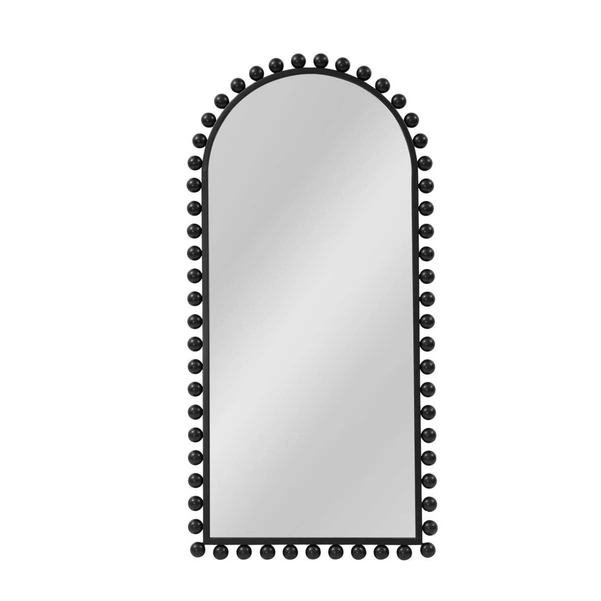 Claria Wall Mirror with Black Beaded Arched Frame – Boho Modern Style | Wayfair North America