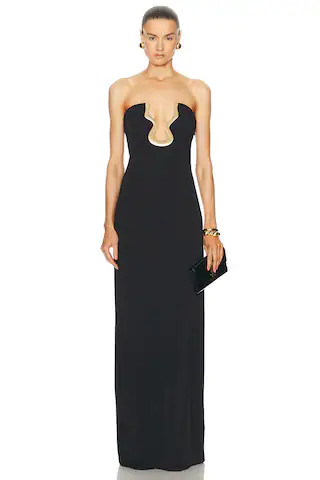 Cult Gaia Abril Gown in Black | FWRD 
