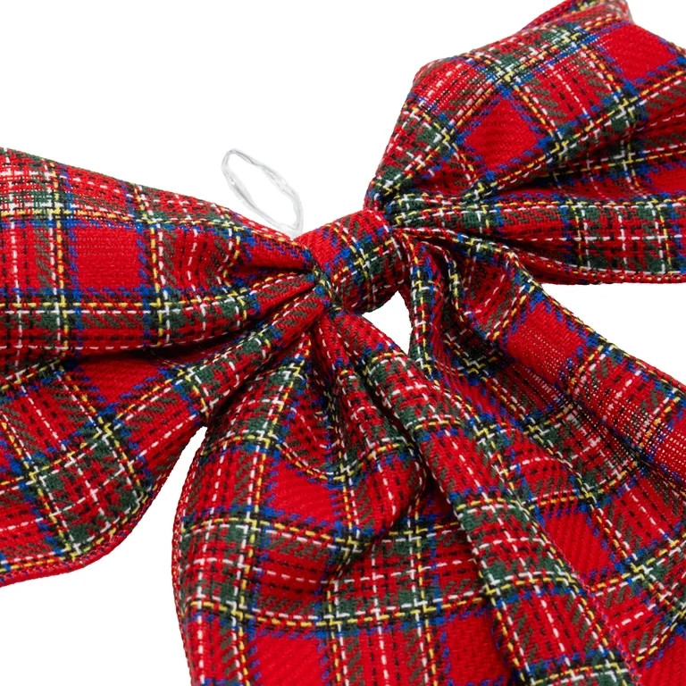 My Texas House Red Plaid Decorative Christmas Bow, 15" | Walmart (US)