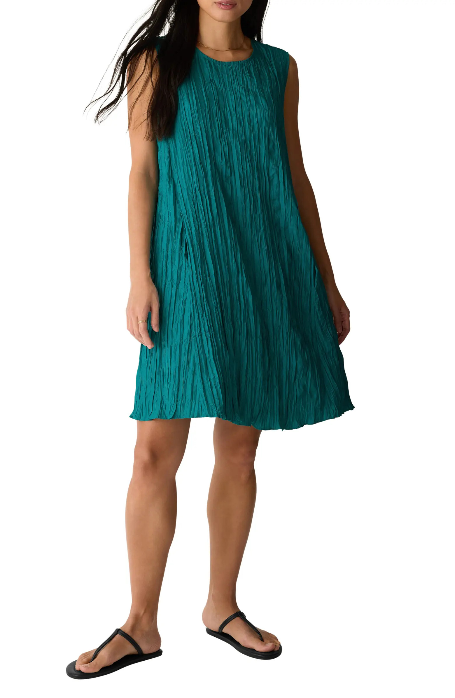 Sleeveless Silk A-Line Dress | Nordstrom