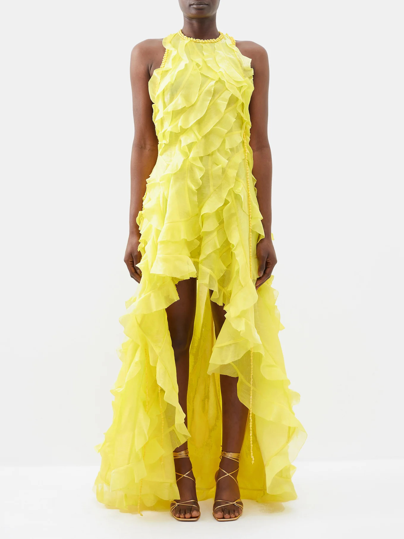 Wonderland ruffled linen-blend gown | Matches (US)