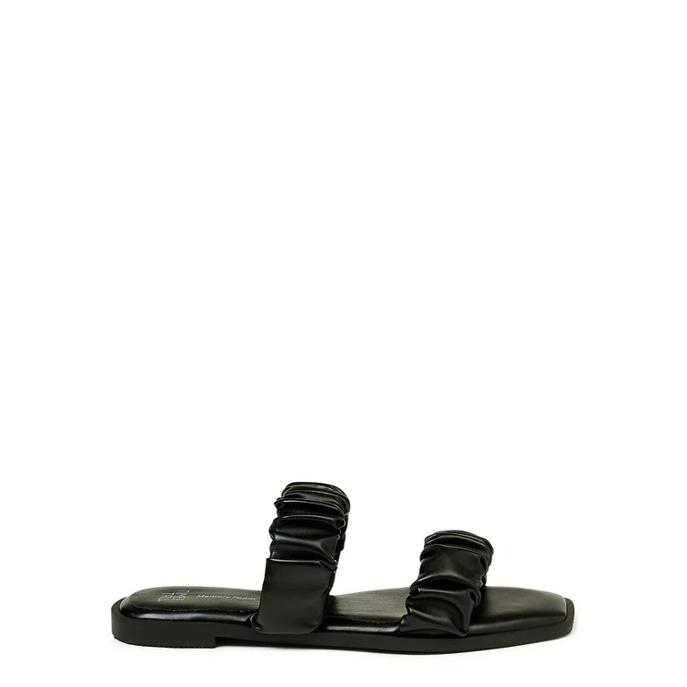 Time and Tru Women's Ruched Strap Sandals | Walmart (US)