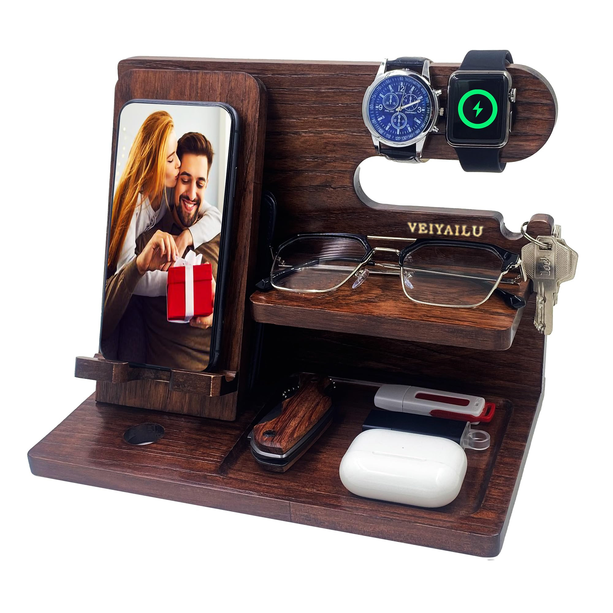 Gifts for Men Women Brother Boss Boyfriend Him Nightstand Organizer Gifts for Dad from Daughter S... | Amazon (US)