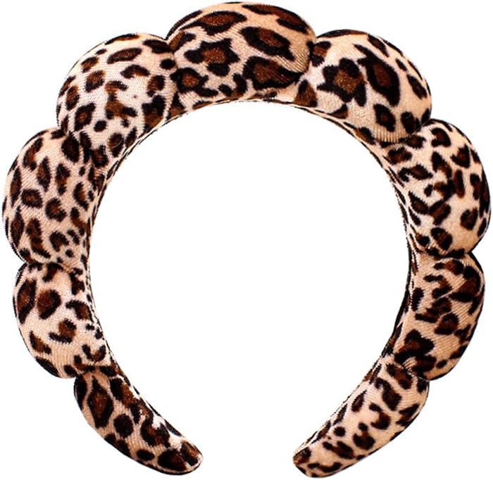 Spa Headbands Puffy Makeup Skincare Headbands for Washing Face or Facial, Terry Cloth Fabric Hair... | Amazon (US)