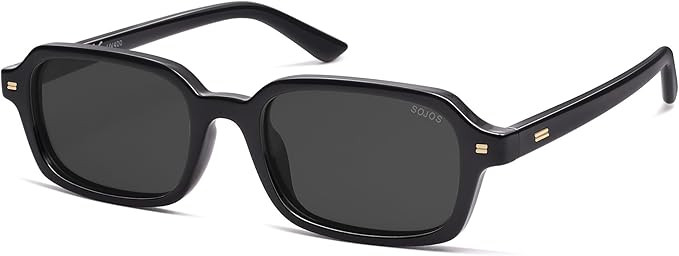SOJOS Trendy Rectangle Polarized Sunglasses Womens Mens, Small Retro Fashion Thin Slim Square Sun... | Amazon (US)