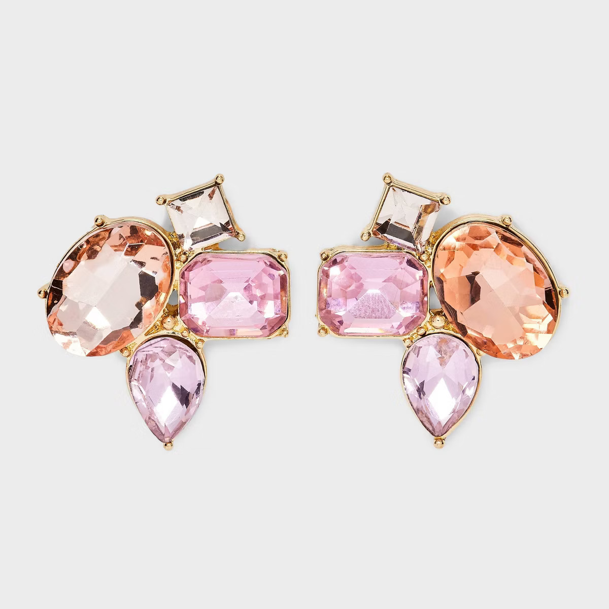 Glass Diamond Stud Earrings - A New Day™ | Target