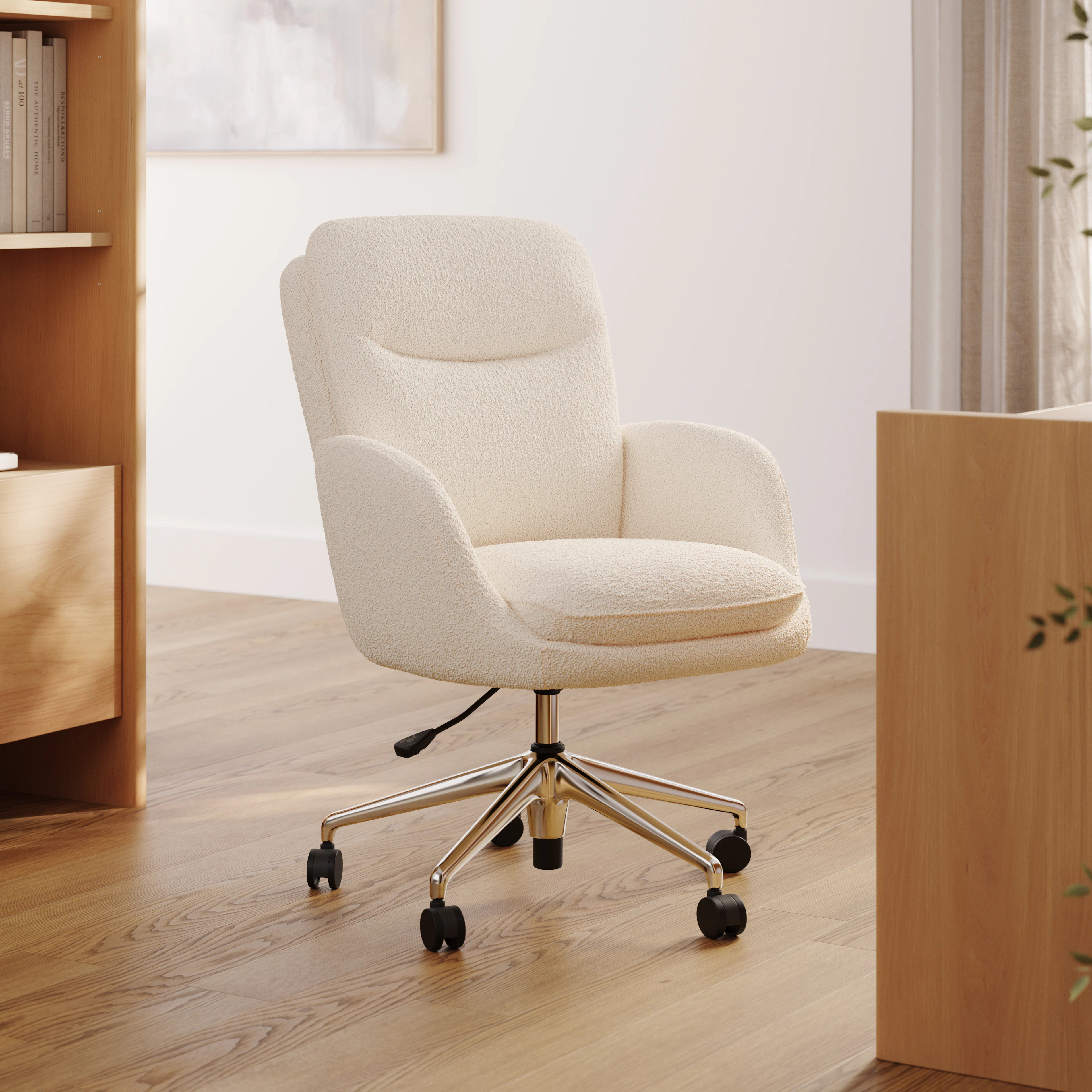 Bea Executive Office Chair - Ivory Wool Bouclé | Article