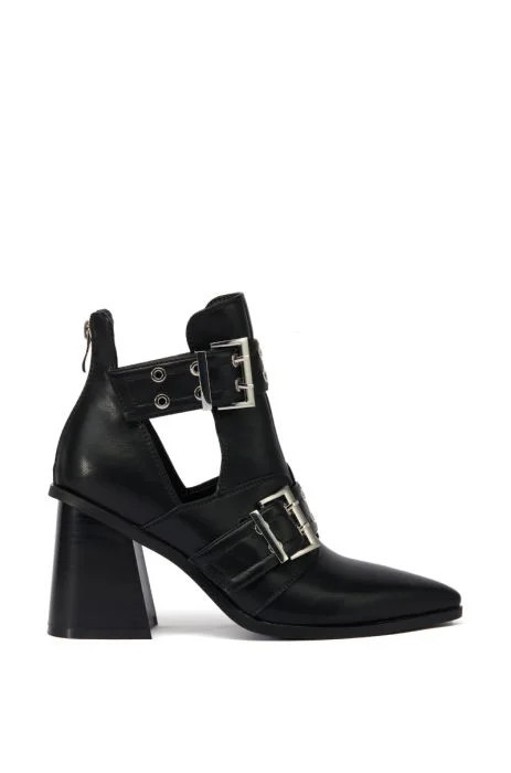 AZALEA WANG DEEGAN BLACK BUCKLE BOOTIE | AKIRA