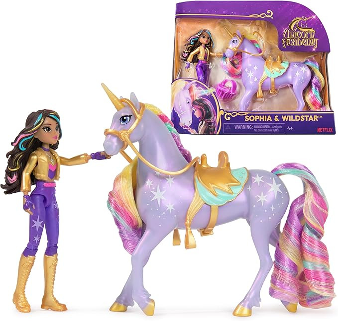 Unicorn Academy, Sophia & Wildstar Set with 2 Riding Accessories & Hair Styling Tool, Dolls & Uni... | Amazon (US)