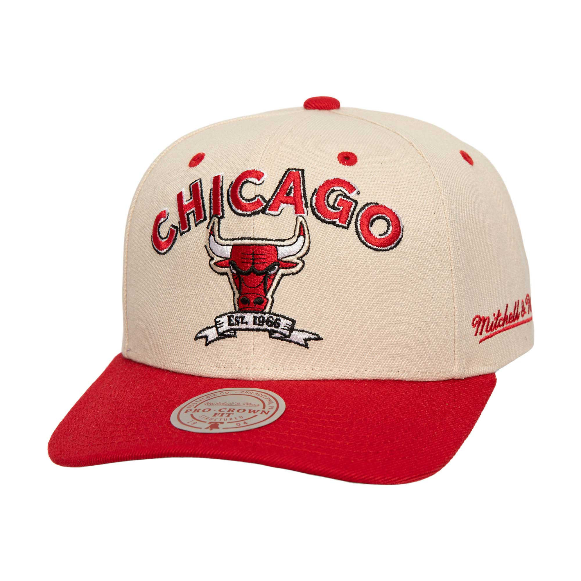 Men's Mitchell & Ness Cream/Red Chicago Bulls 6x NBA Champions Soul Legacy Defined Snapback Hat | Fanatics