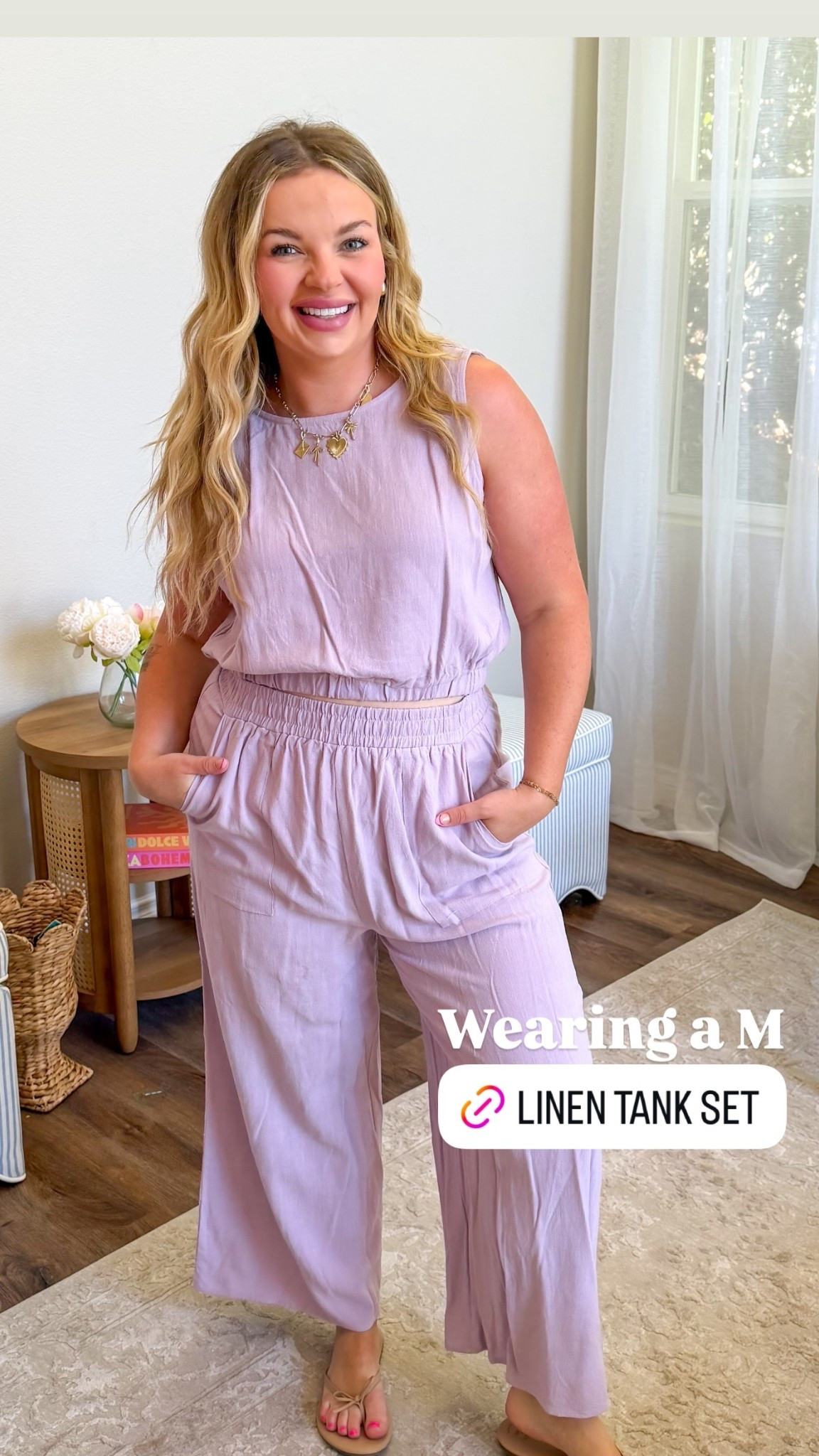 Wearing a M in this linen tank set!  

#LTKSeasonal #LTKMidsize
