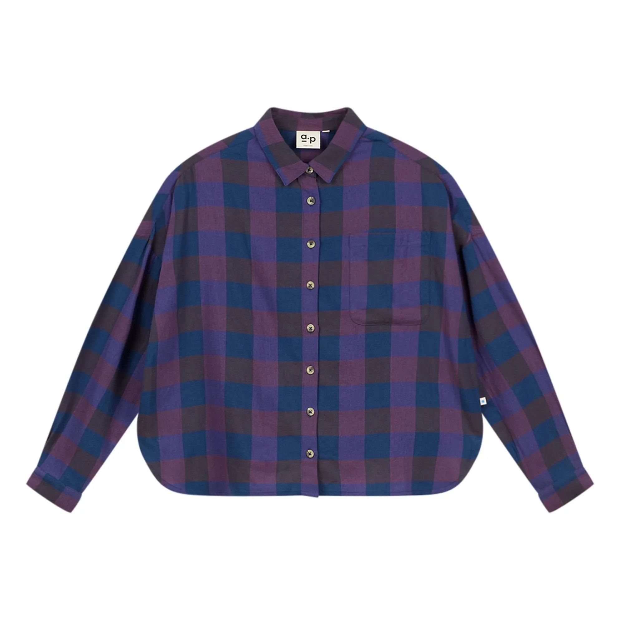 Chemise Emmy Iou Carreaux Coton Bio | Violet | Smallable
