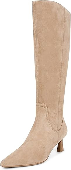 MUCCCUTE Knee High Boots for Women Kitten Heel Tall Boots Pointed Toe Slip On Sexy Fashion Fall L... | Amazon (US)