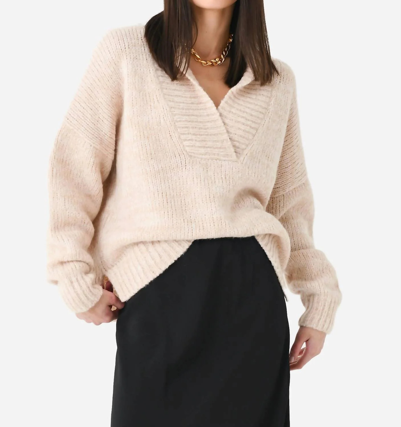 Keyes Sweater In Dune Marble | Shop Simon