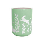 "Bunnies at Play" Large Vase/ Utensil Holder | Lo Home by Lauren Haskell Designs
