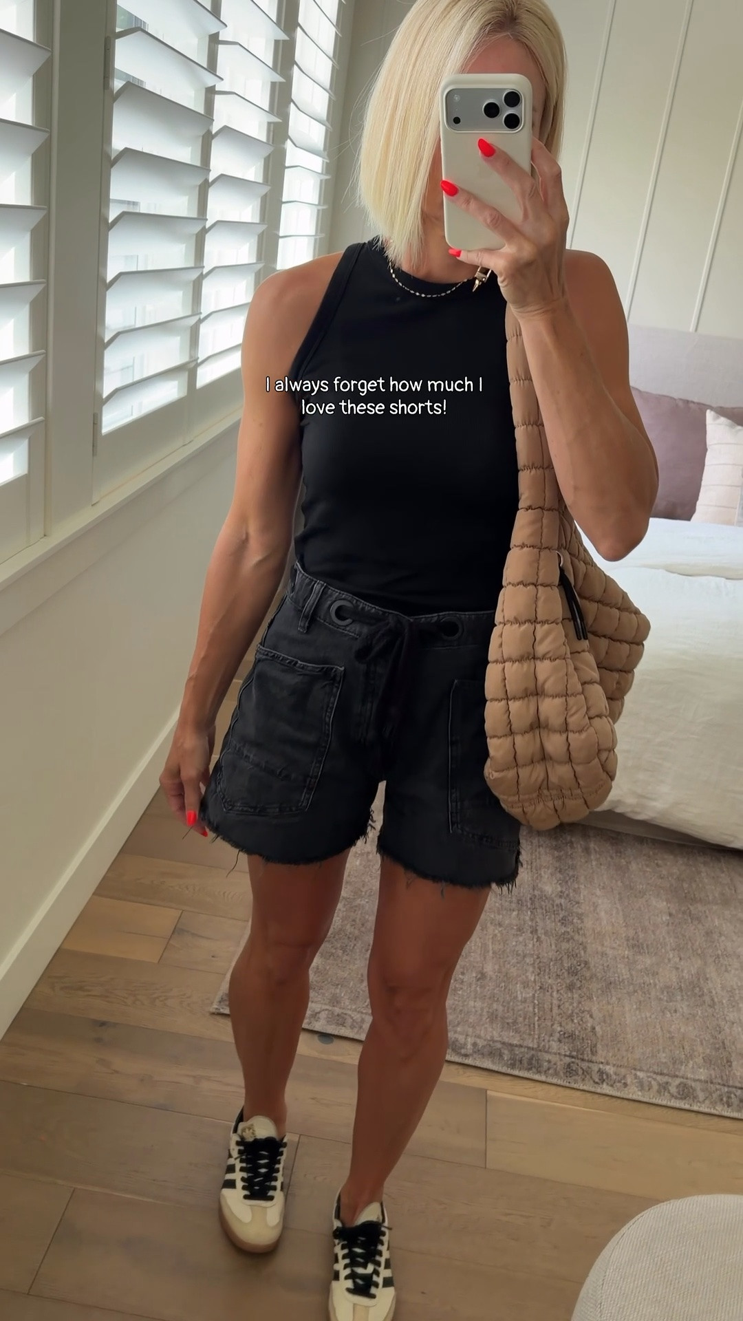 These shorts!!
they have the most flattering silhouette, perfect length + fun pockets. Loose fit, but i would grab your true size!

#LTKmomlife #LTKOver40 #LTKgrwm