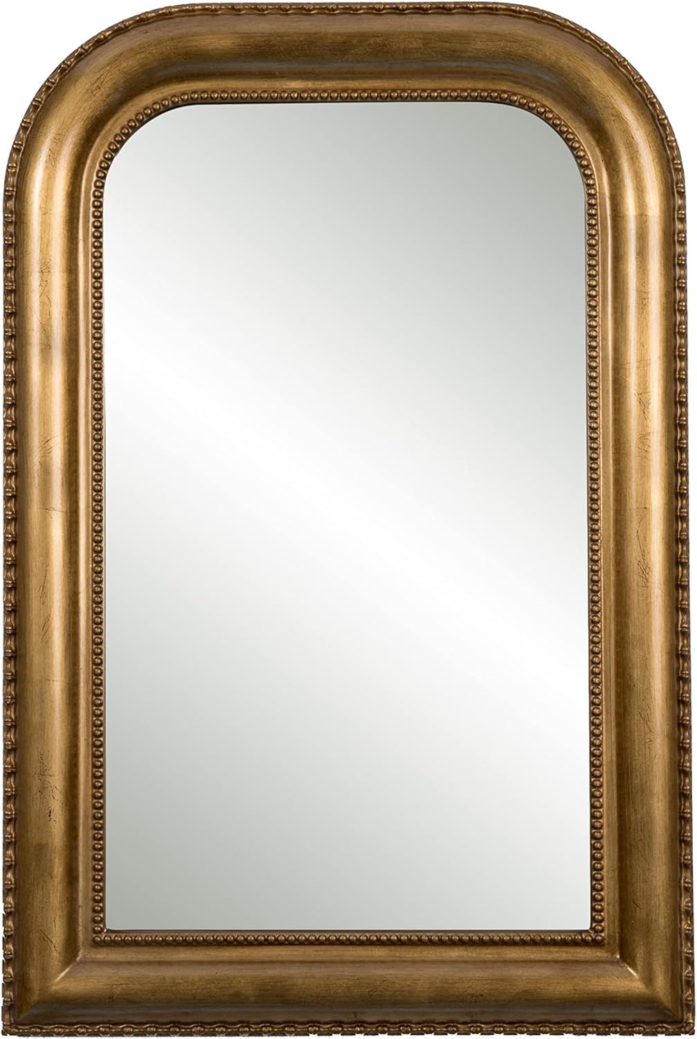 Hamilton Hills 20" x 30" Classic Gold Framed Rich Framed Top Round Corner Mirror | Thick Arched T... | Amazon (US)