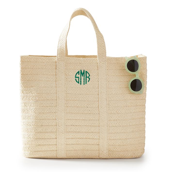 Oversized Straw Beach Tote | Mark and Graham