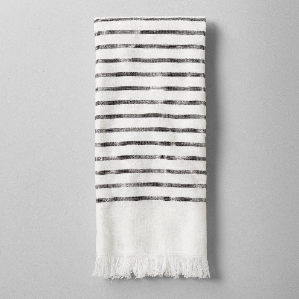 Hand Towel Striped Gray/White - Hearth & Hand with Magnolia | Target