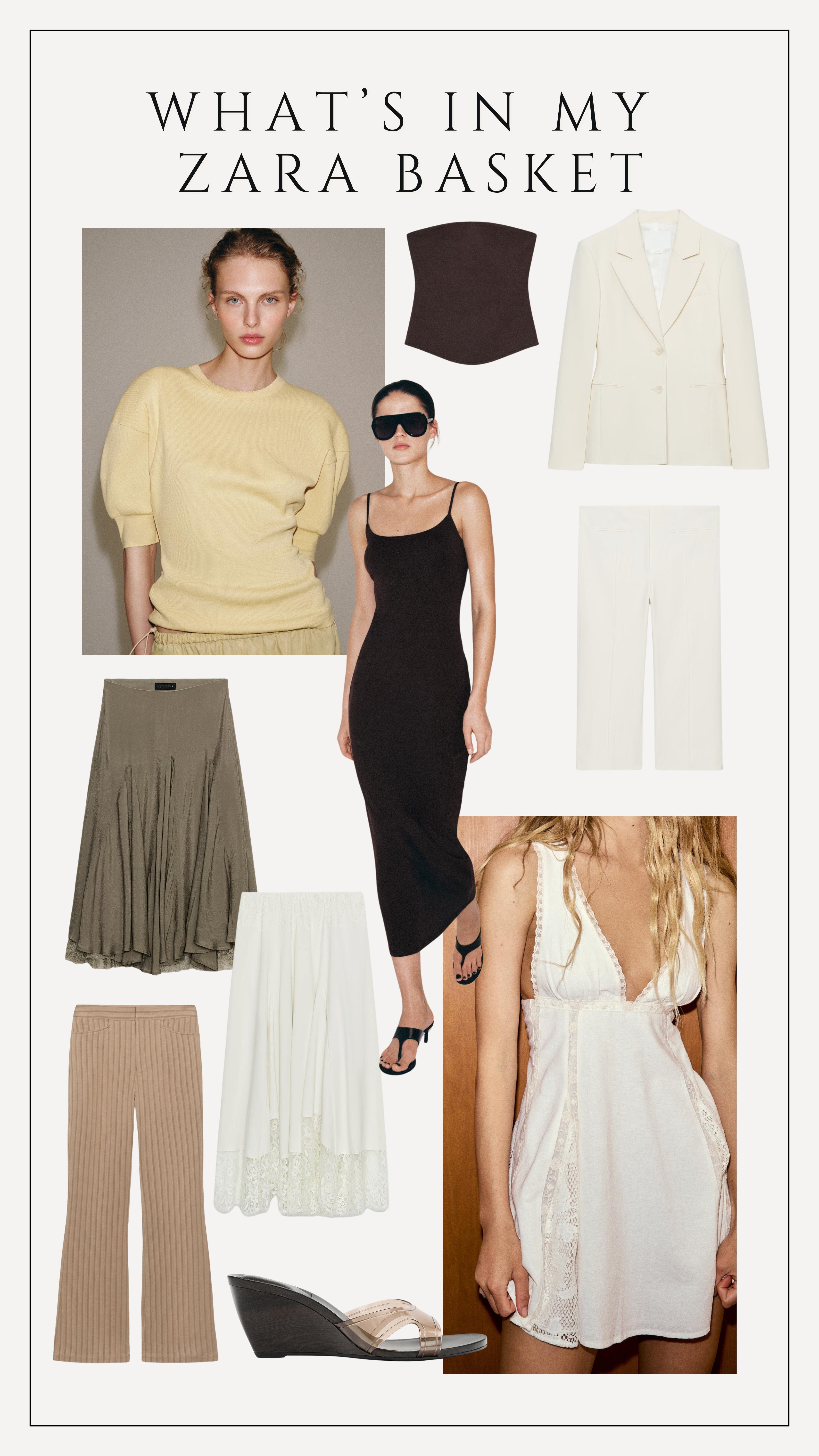 What's in my Zara basket this week 🤍

summer dress, mini dress, white dress, black dress, maxi dress, strappy dress, capris, bandeau top, lace skirt, midi skirt, summer outfits, summer style, city break, new in 

 #LTKuk #LTKspring #LTKsummer