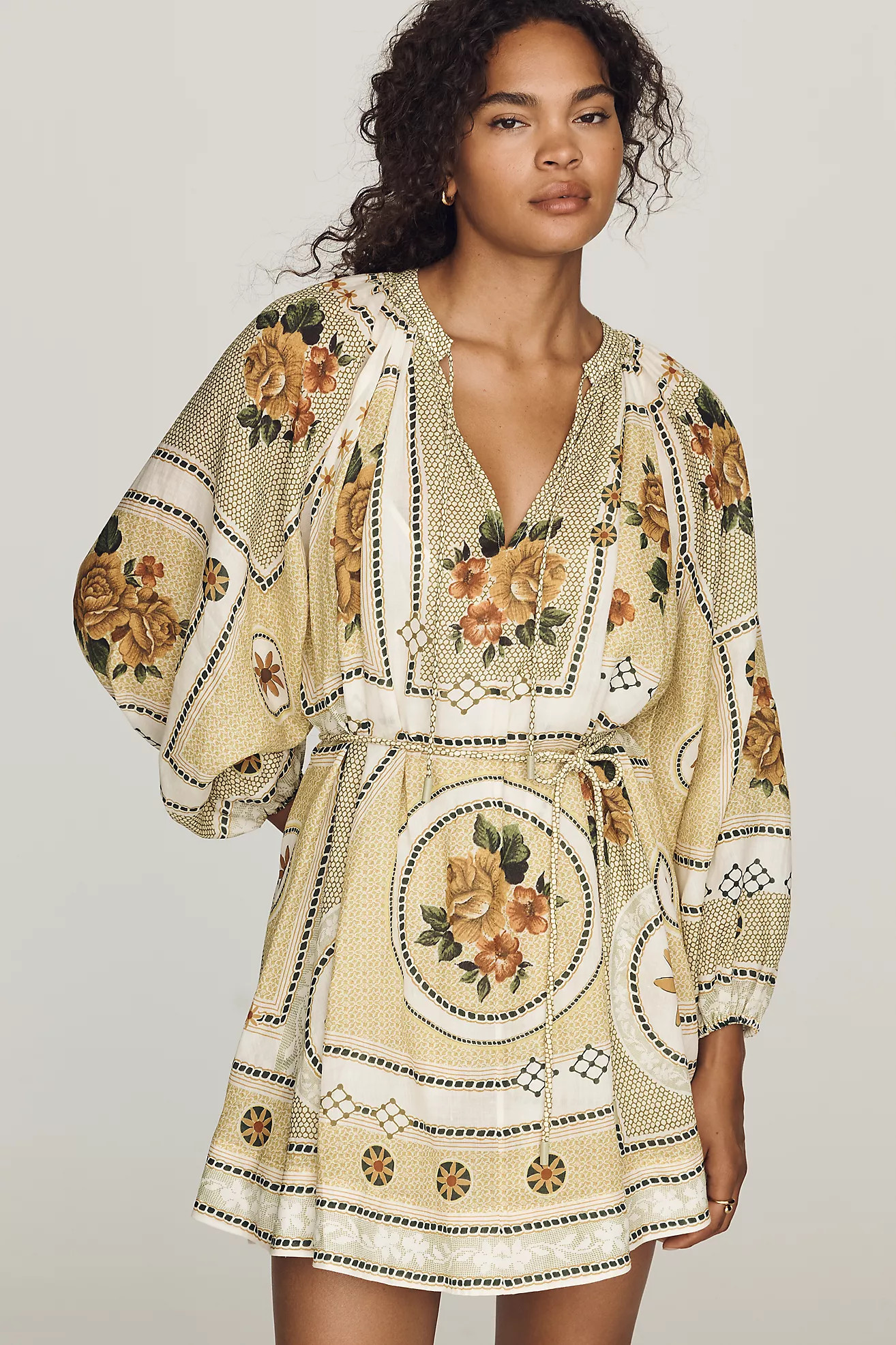 AL\u00c9MAIS Dixie Long-Sleeve Mini Dress | Anthropologie (US)