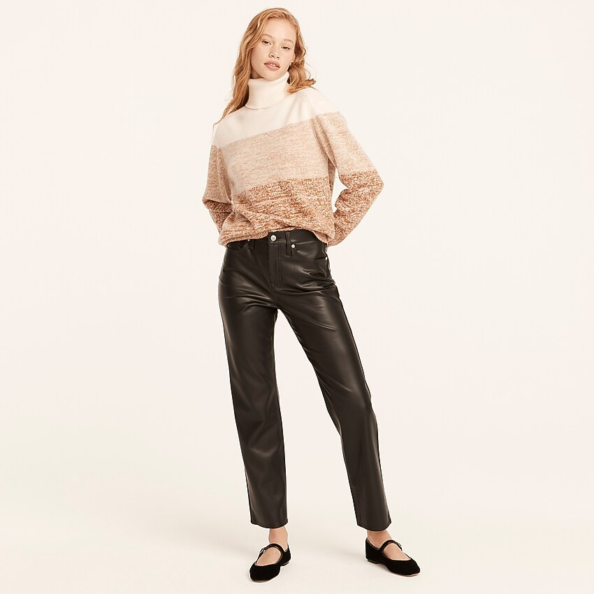 High-rise '90s classic straight vegan leather pant | J. Crew US