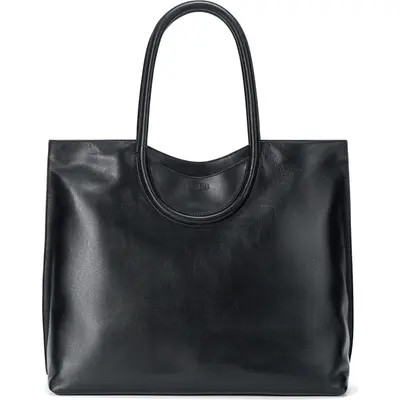 STAUD Maude North-South Leather Tote in Black at Nordstrom | Nordstrom
