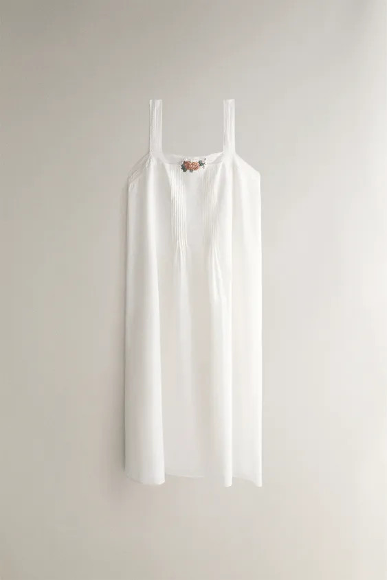 FLORAL PINTUCK COTTON NIGHTDRESS | Zara UK