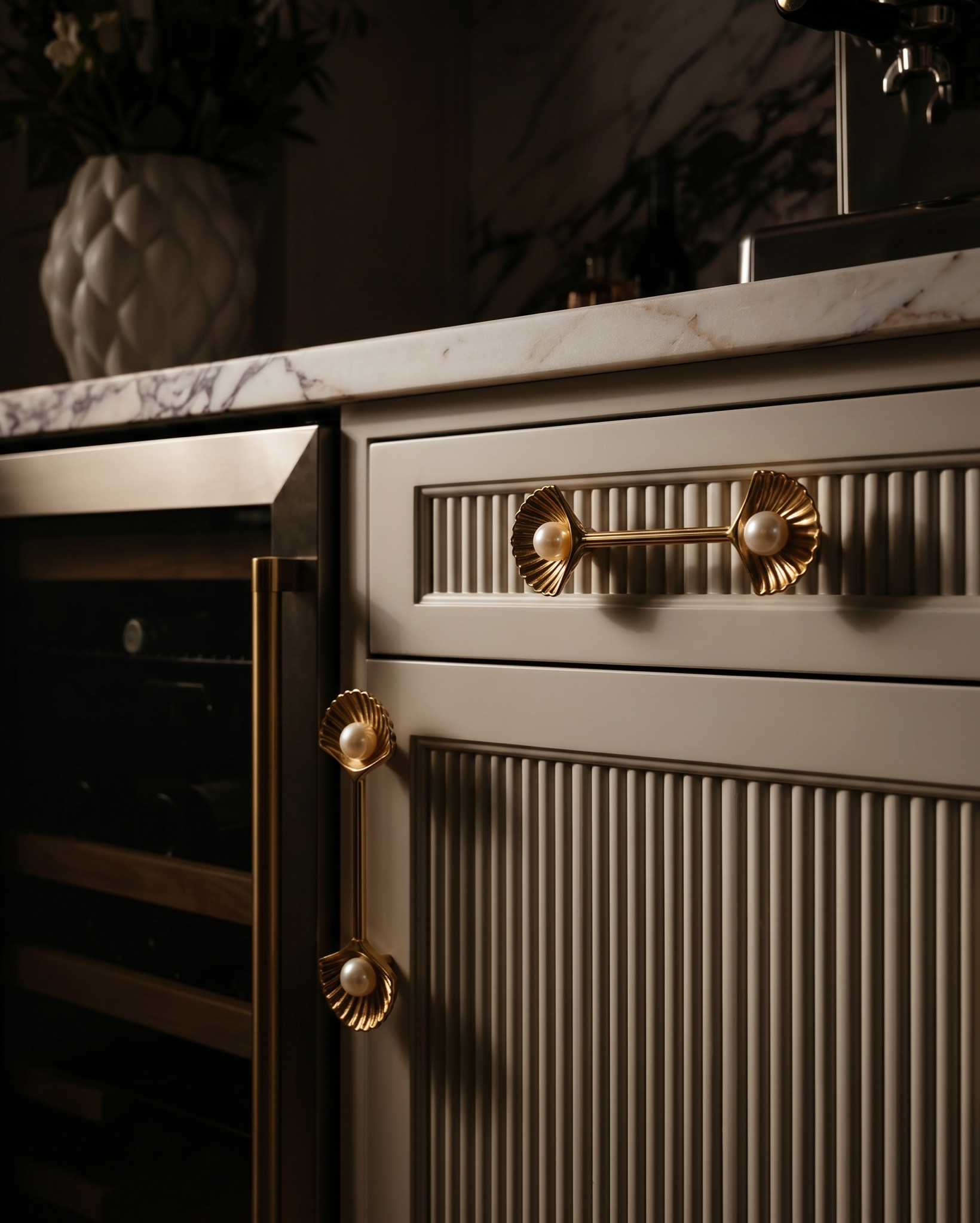 Shop the look:
- Marble handles
- Brass handles 
- Wood console
- Tables

#LTKhome #LTKsale #LTKstyletip