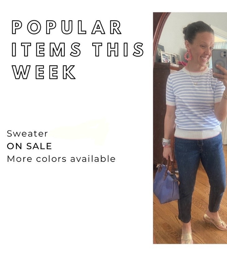 Spring Outfit - top and jeans are very budget friendly, both come in more colors


#teacher #shein #under15 #baublebar #budgetfriendly #shortsleevesweater #stripedsweater #spring  #oldnavy #jeans #vintageslimjeans #teacheroutfit #businesscasual #springoutfit2026 @shein 


#LTKWorkwear #LTKSaleAlert #LTKOver40 #LTKU
