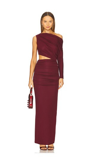 Yahaira Maxi Dress in Oxblood | Revolve Clothing (Global)