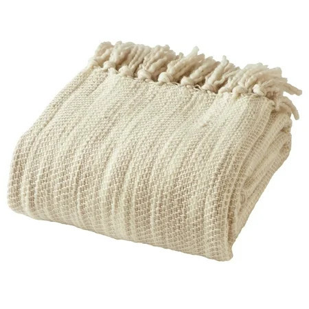Beautiful Neutral Woven Throw by Drew Barrymore, 50" x 60" | Walmart (US)