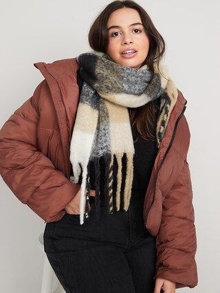 Cozy Soft-Brushed Patterned Scarf for Women | Old Navy (US)