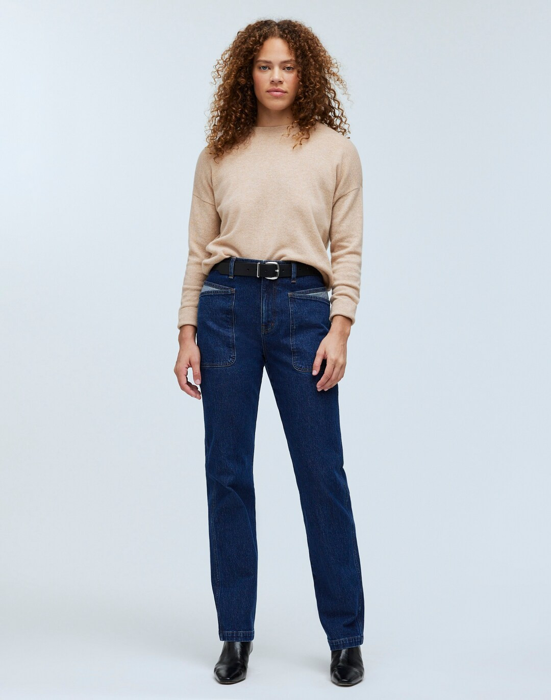 The '90s Straight Jean in Boylan Wash: Folded-Pocket Edition | Madewell