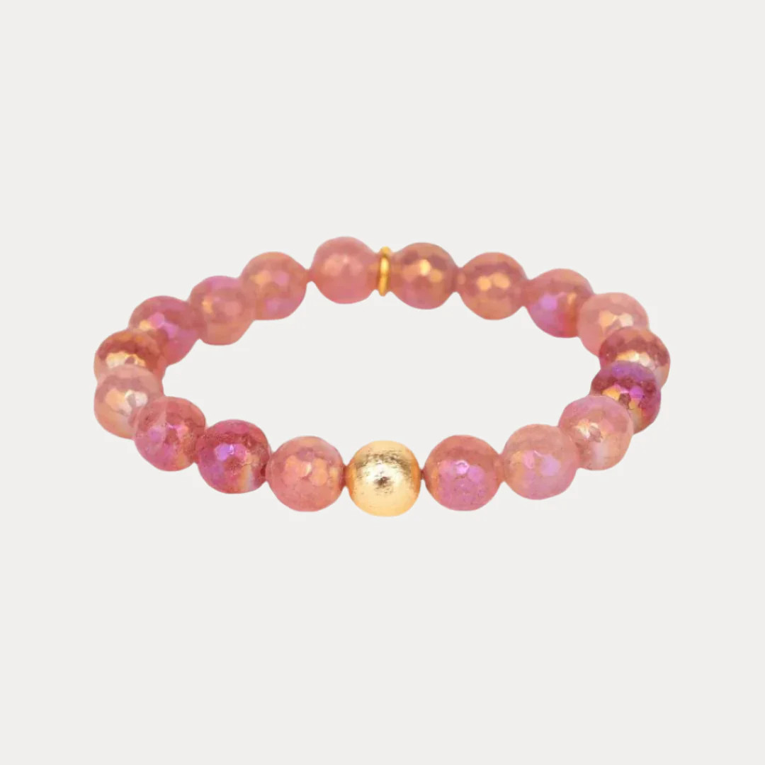 Mélange Beaded Bracelet - Strawberry | BuDhaGirl