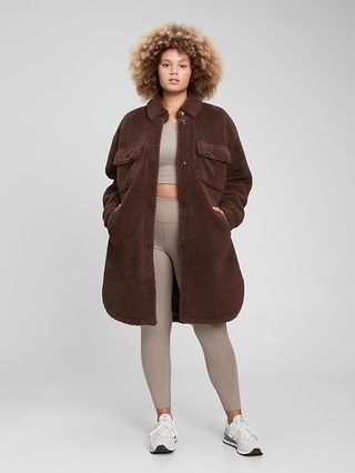 Oversized Sherpa Shirt Jacket | Gap (CA)