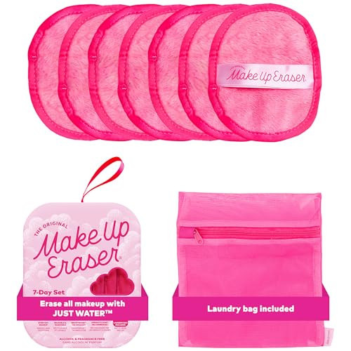 The Original Makeup Eraser, 7-Day Set, Erase All Makeup with Just Water, Including Waterproof Mascara, Eyeliner, Foundation, Lipstick, Sunscreen, and More! Original Pink, 7ct. | Amazon (US)