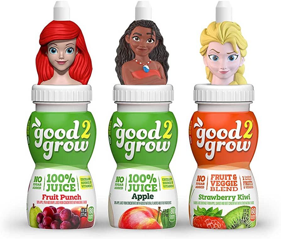 good2grow Disney Princess 3 Flavor Fruit Juice Variety Pack (Apple, Fruit Punch, Strawberry Kiwi)... | Amazon (US)