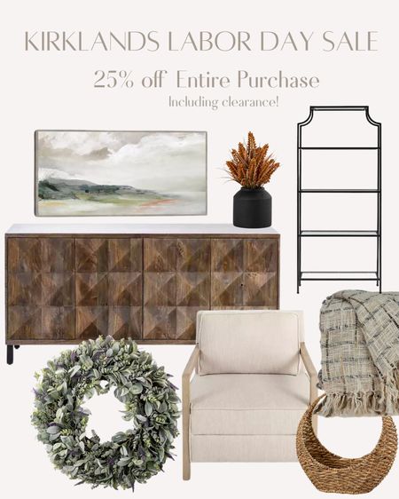 Kirkland’s Labor Day Sale just started! Get 25% off your entire purchase, including all sales and clearance items. Throw blankets, Fall decor, furniture, bedding, art, tableware.

#LTKSale #LTKhome #LTKSeasonal