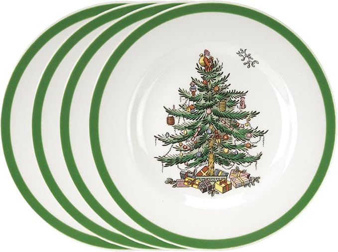 Spode Christmas Tree 6.5" Bread and Butter Plate (Set of 4) - Festive Holiday Dinnerware with Cla... | Amazon (US)